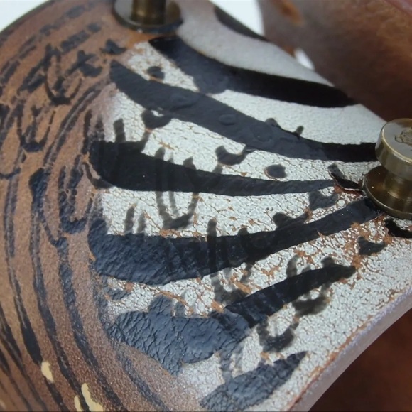 Authentic CELINE zebra pattern macadam bangle bracelet leather [Used] - Picture 9 of 9